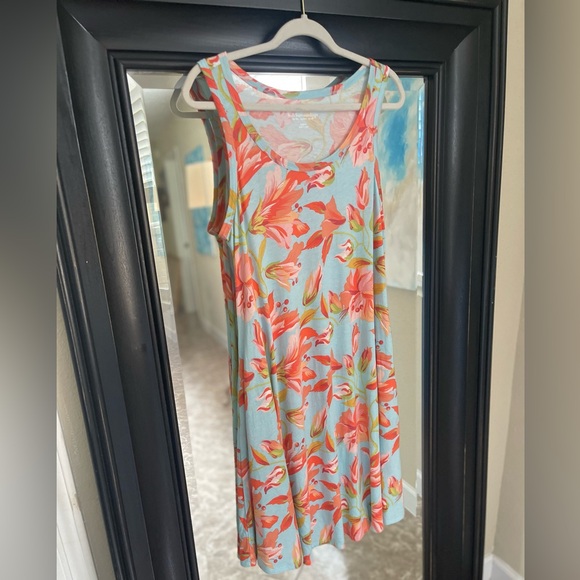 Soft Surroundings Santiago Lilly Floral Tank Dress Size Medium - Picture 2 of 9